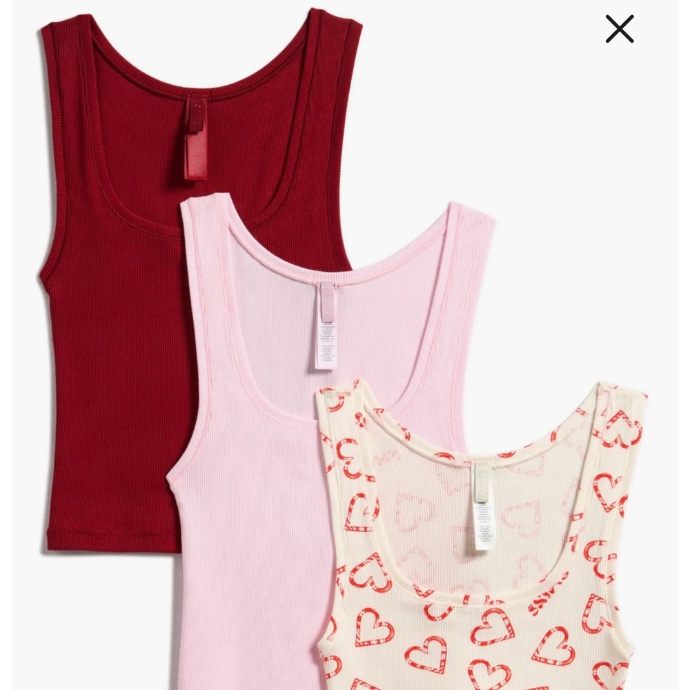 SKIMS Brick Ribbed Tank Top